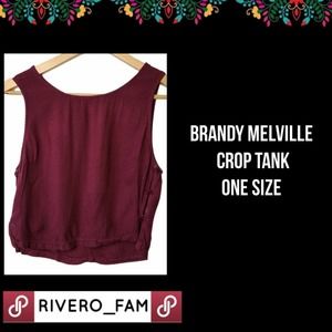 BRANDY MELVILLE | BURGUNDY CROP TANK | SIZE ONE-SIZE